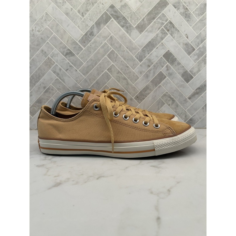 Converse Chuck Taylor All Star Canvas Low Top Sneakers Mens Size 9 Tan Khaki - Picture 2 of 9